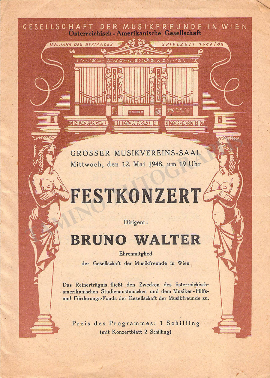 Bruno Walter Lot of 25 Concert Programs 1931-1956 – Tamino