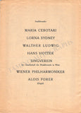 Walter, Bruno - Lot of 25 Unsigned Concert Programs 1931-1956