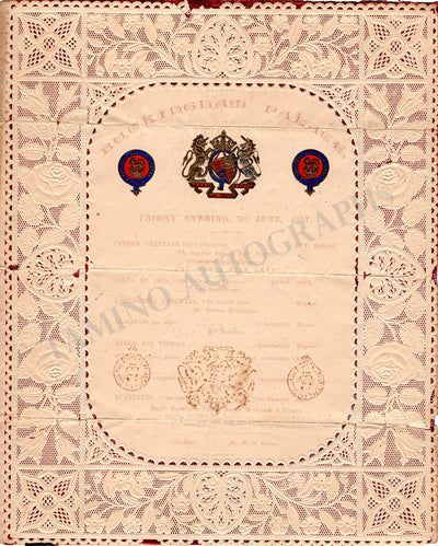 Buckingham Palace - Concert Program 1887