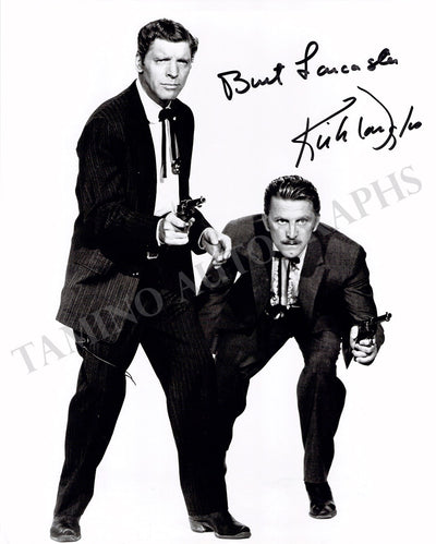 Lancaster, Burt - Douglas, Kirk - Signed Photograph in "Gunfight"