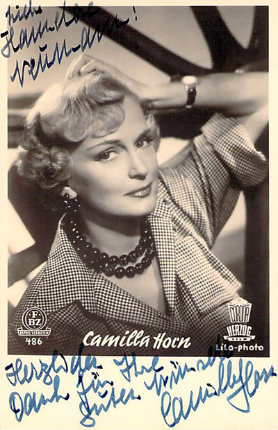 Horn, Camilla - Signed Photograph