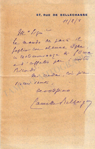 Bellaigue, Camille - Set of 18 Autograph Letters Signed