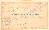 Saint-Saens, Camille - Autograph Note Signed