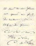 Du Locle, Camille - Autograph Letter Signed
