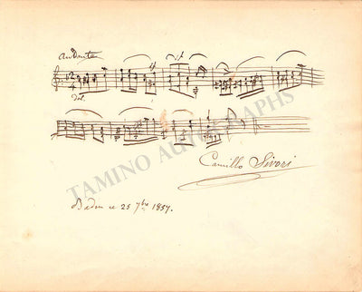 Sivori, Camillo - Autograph Music Quote Signed 1854
