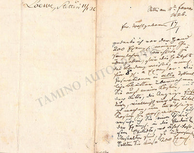 Loewe, Carl - Autograph Letter Signed 1826