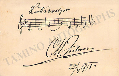 Ziehrer, Carl - Autograph Music Quote Signed 1915