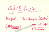 Cillario, Carlo Felice - Signed Photograph 1975 & Music Quote