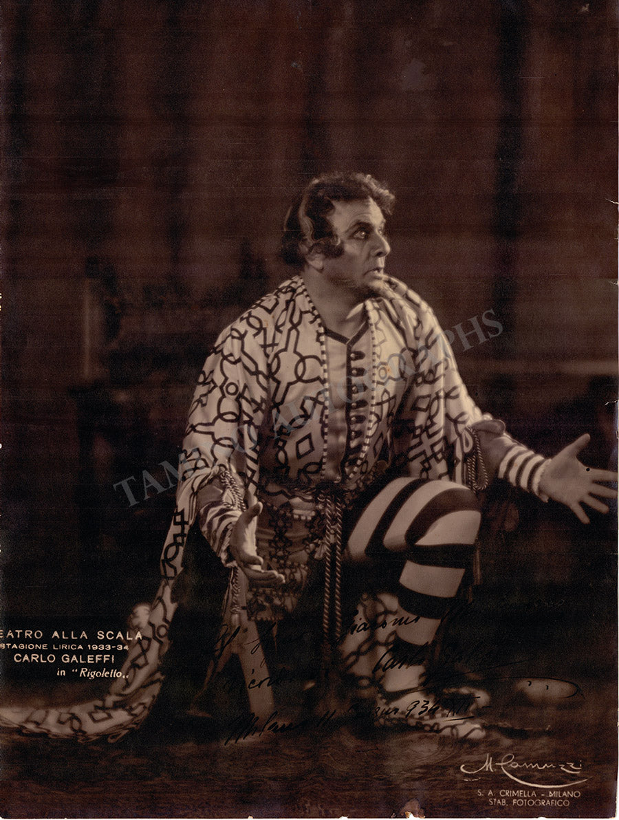 Galeffi, Carlo - Signed Photograph as Rigoletto 1934