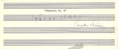 Chavez, Carlos - Autograph Music Quote Signed