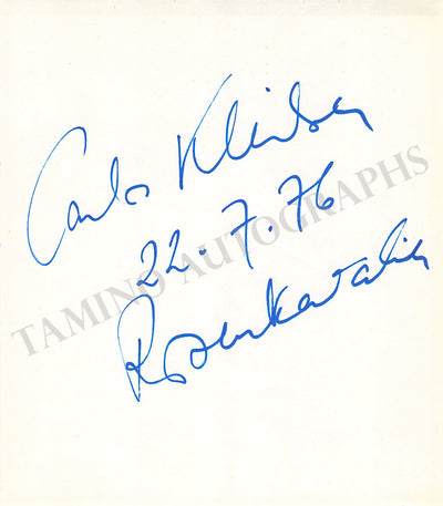 Kleiber, Carlos - Signed Album Page 1976