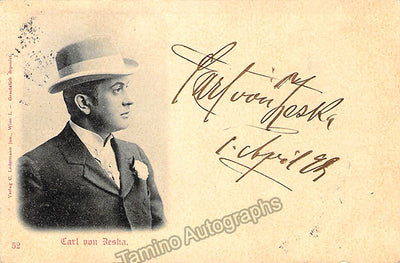 Zeska, Carl von - Signed Photograph 1899
