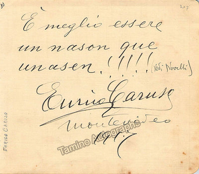 Caruso, Enrico - Signed Album Page