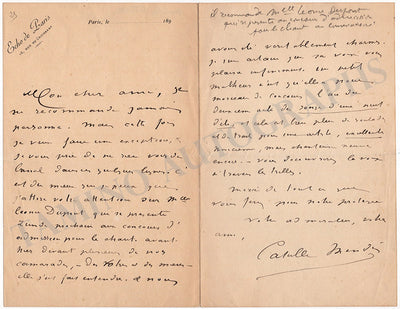 Mendes, Catulle - Autograph Letter Signed
