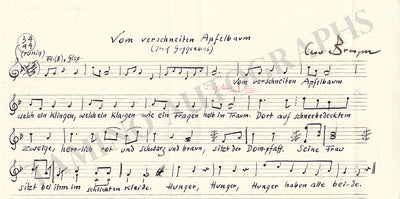 Bresgen, Cesar - Autograph Music Quote Signed