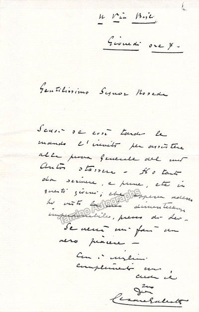 Galeotti, Cesare - Autograph Letter Signed
