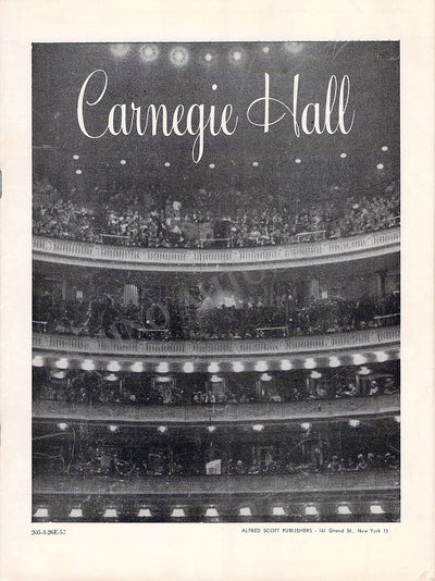 Valletti, Cesare - Albanese, Licia - Signed Program New York 1957