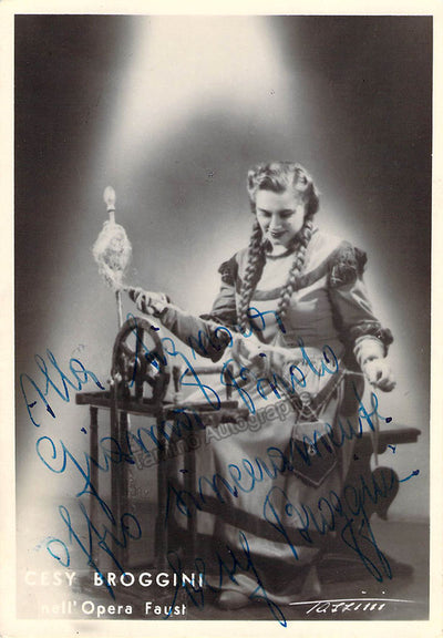 BROGGINI, Cesy (Various Autographs)