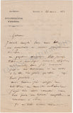 Bataille, Charles-Amable - Autograph Letter Signed 1871