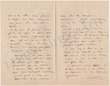 Bataille, Charles-Amable - Autograph Letter Signed 1871