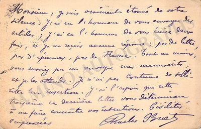 Buet, Charles - Set of 9 Autograph Letters Signed