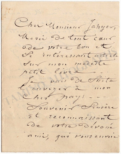 Dancla, Charles - Set of 2 Autograph Letters Signed