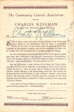 Kullman, Charles - Signed Program Chicago 1949