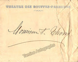 Masse, Charles - Autograph Letter Signed 1893