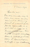 Masse, Charles - Autograph Letter Signed 1893