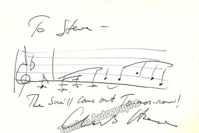 Strouse, Charles - Autograph Music Quote