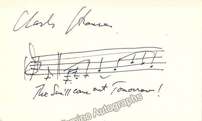 Strouse, Charles - Autograph Music Quote Signed