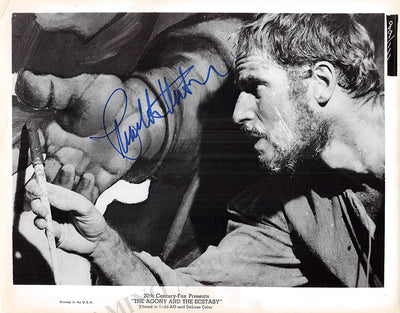 Heston, Charlton - Signed Photo in "The Agony and the Ecstasy"