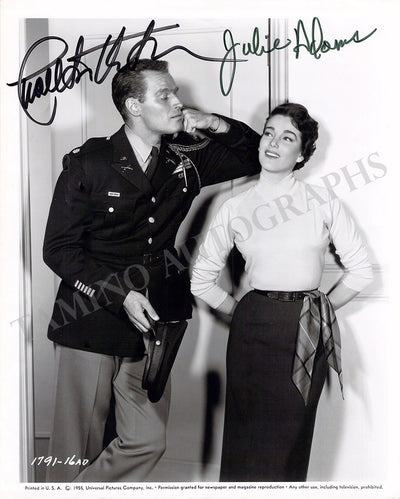 Heston, Charlton - Adams, Julie - Signed Photograph in "The Private War of Major Benson"