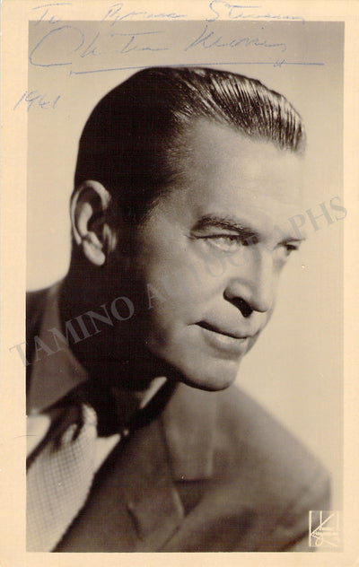 Morris, Chester - signed Photograph 1961