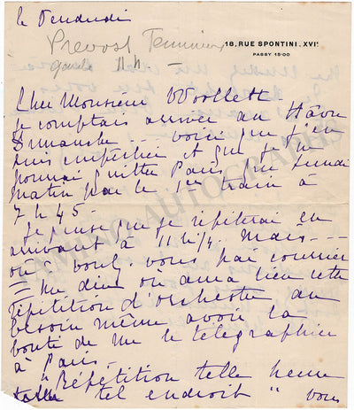 Croiza, Claire - Set of 3 Autograph Letters Signed