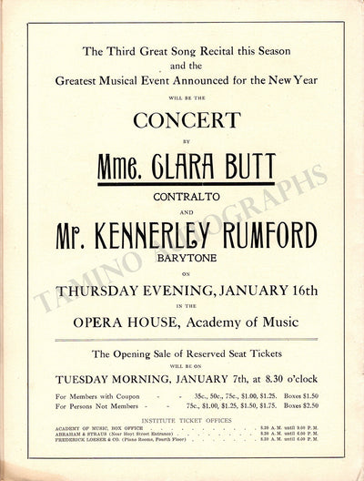 Opera Singers - Lot of 15 Unsigned Programs Recital