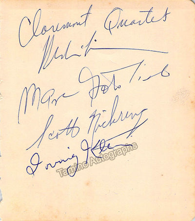 The Claremont String Quartet - Signed Album Page