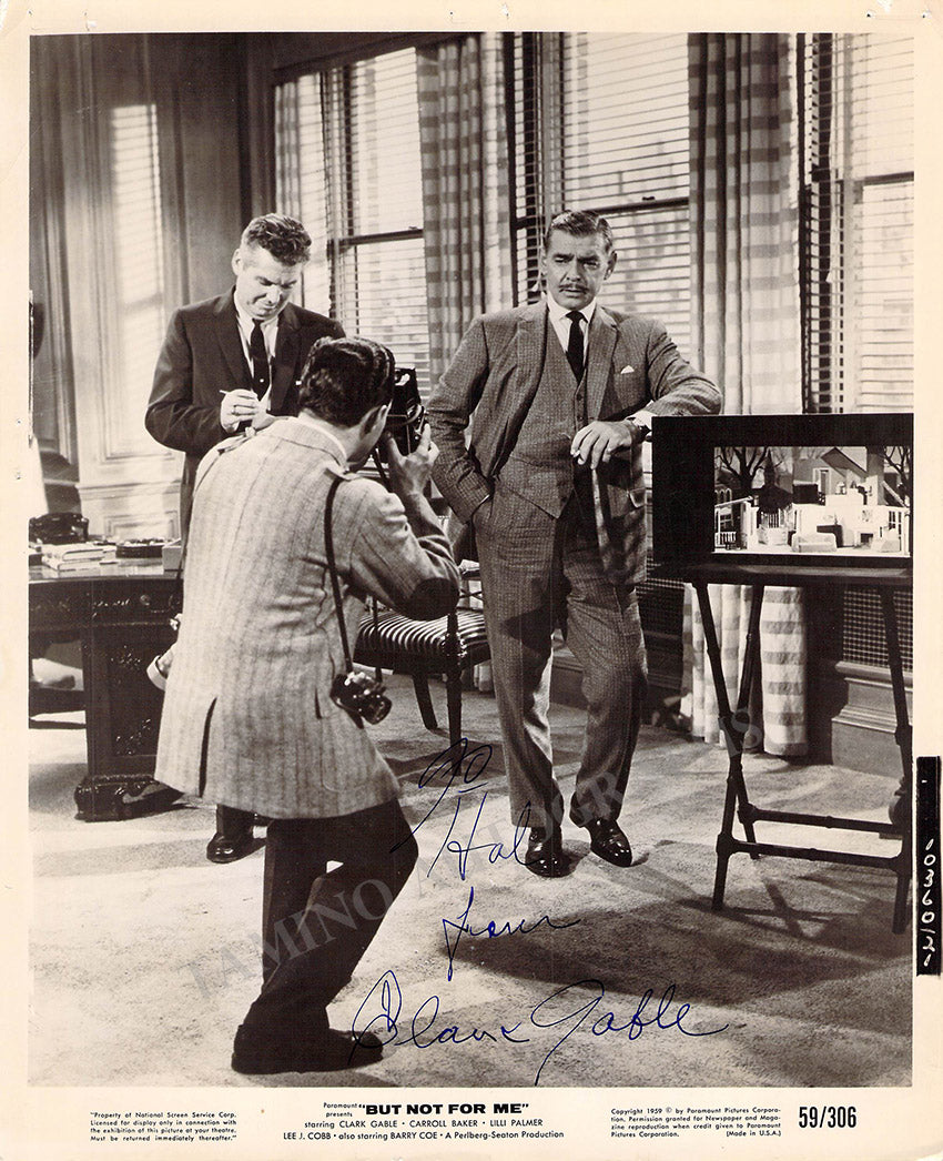 Gable, Clark - Signed Photograph in "But Not For Me"
