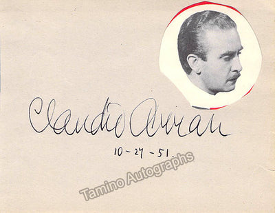 Arrau, Claudio - Signed Card 1951