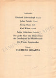 Krauss, Clemens - Set of 18 Concert Programs