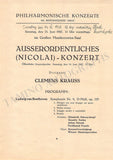 Krauss, Clemens - Set of 18 Concert Programs