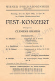 Krauss, Clemens - Set of 18 Concert Programs
