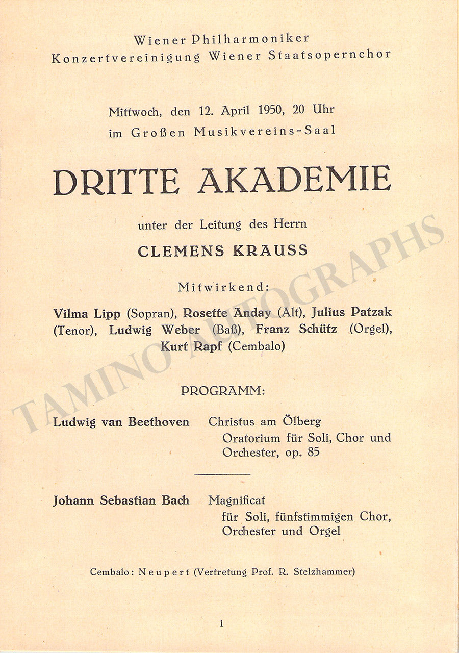 Krauss Clemens Set Of 18 Concert Programs krauss-clemens-set-of-18-concert-programs