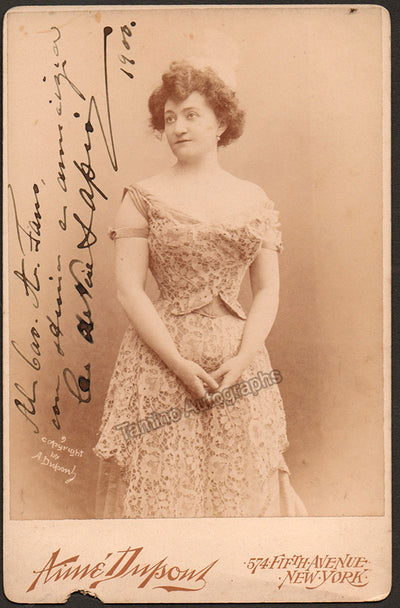 De Vere Sapio, Clementine - Signed Cabinet Photo 1900