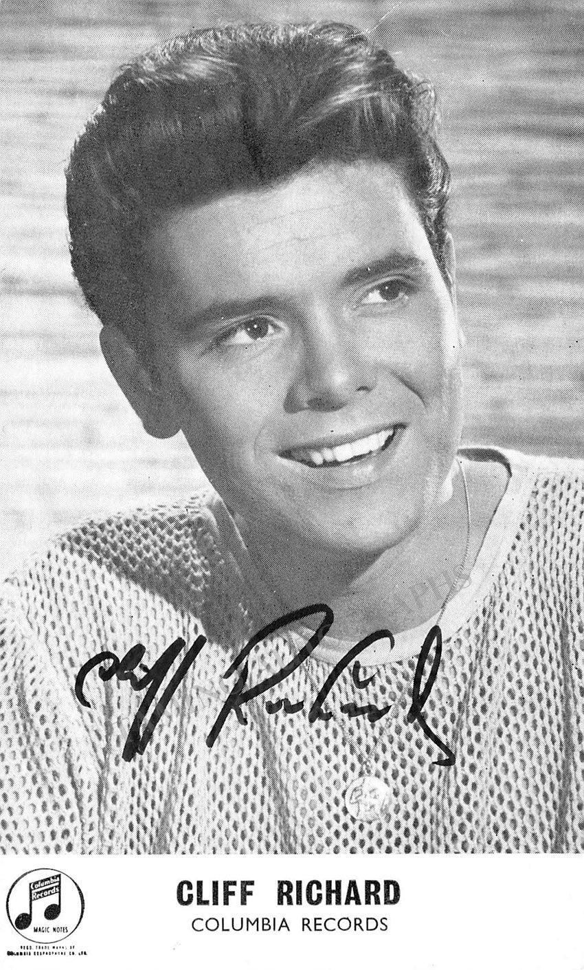 Cliff Richard Autograph Promo Photo columbia – Tamino
