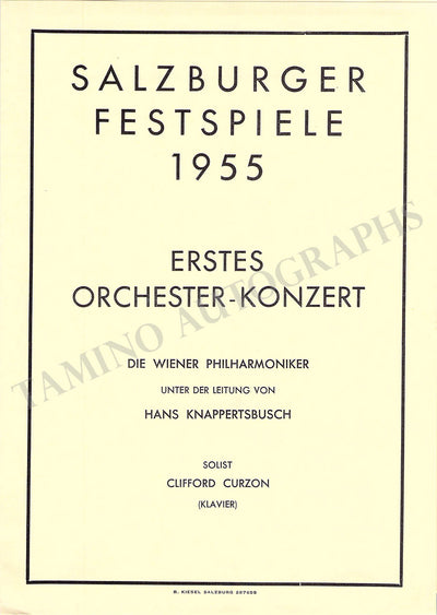 Pianists - Set of 7 Unsigned Concert Programs Salzburg Festival