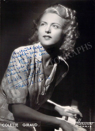 Giraud, Colette - Signed Photograph 1953