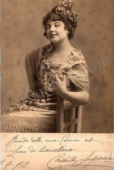 Supervia, Conchita - Large Signed Photograph 1912