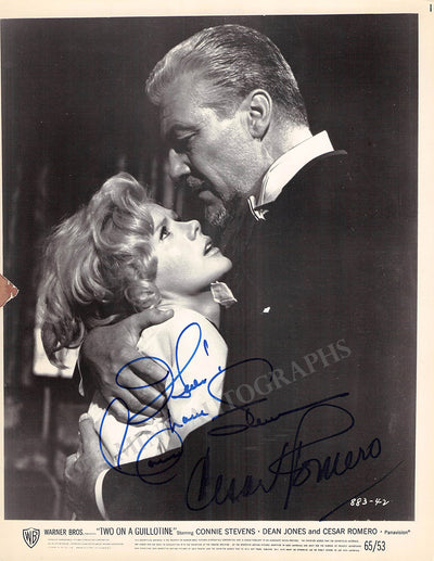 Stevens, Connie - Romero, Cesar - Signed Photograph in "Two on a Guillotine"