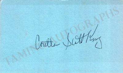 Scott King, Coretta - Signed Card
